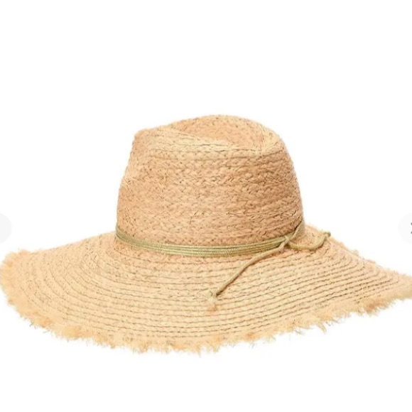 Hat Attack Coverup Sunhat, Natural/Gold Metallic - Nwt
